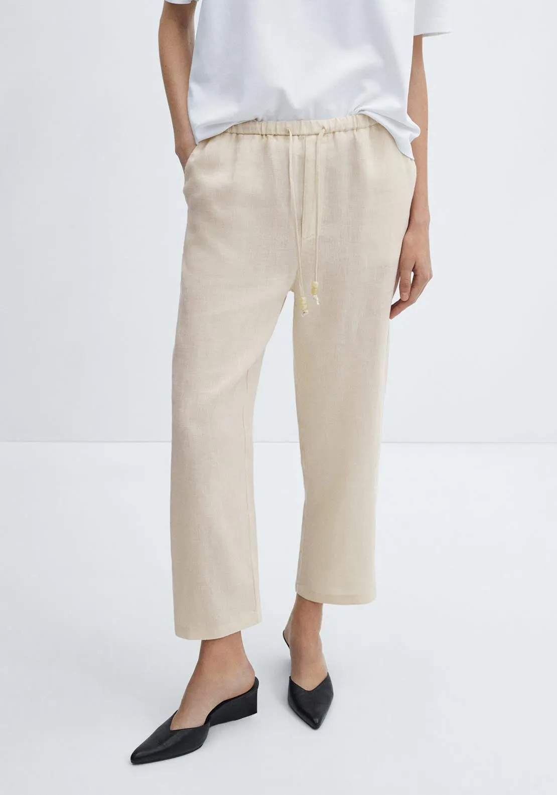 100% linen trousers