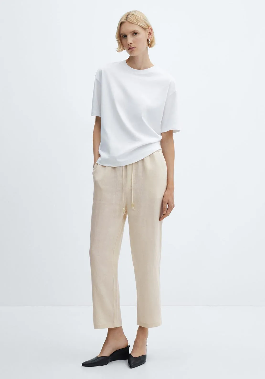 100% linen trousers