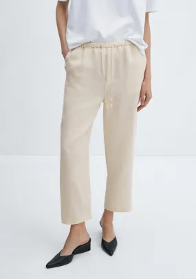 100% linen trousers