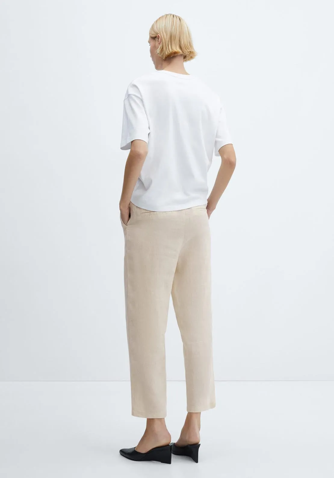 100% linen trousers