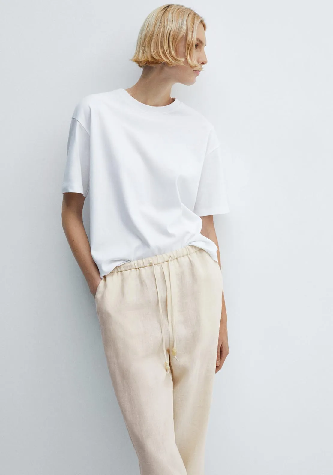 100% linen trousers