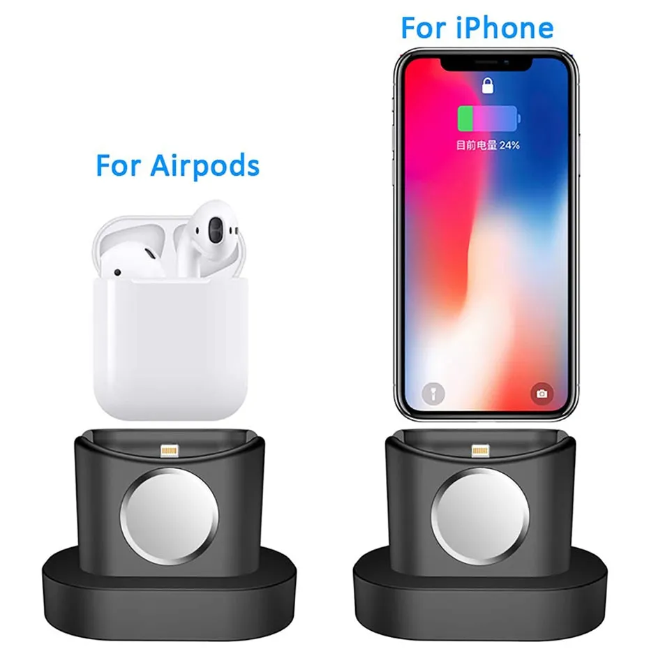 2 In 1 Charging Dock Station - For Iphones / Airpods / Apple Watch