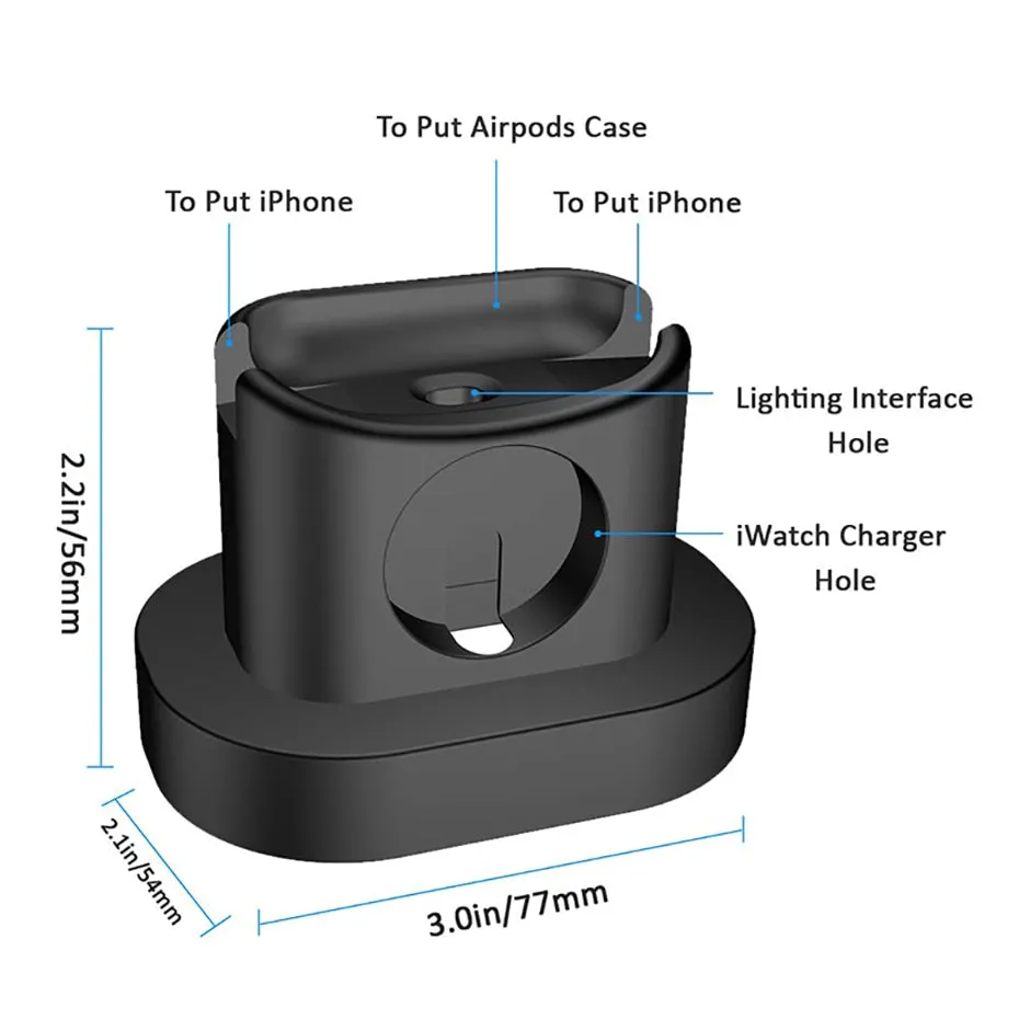 2 In 1 Charging Dock Station - For Iphones / Airpods / Apple Watch