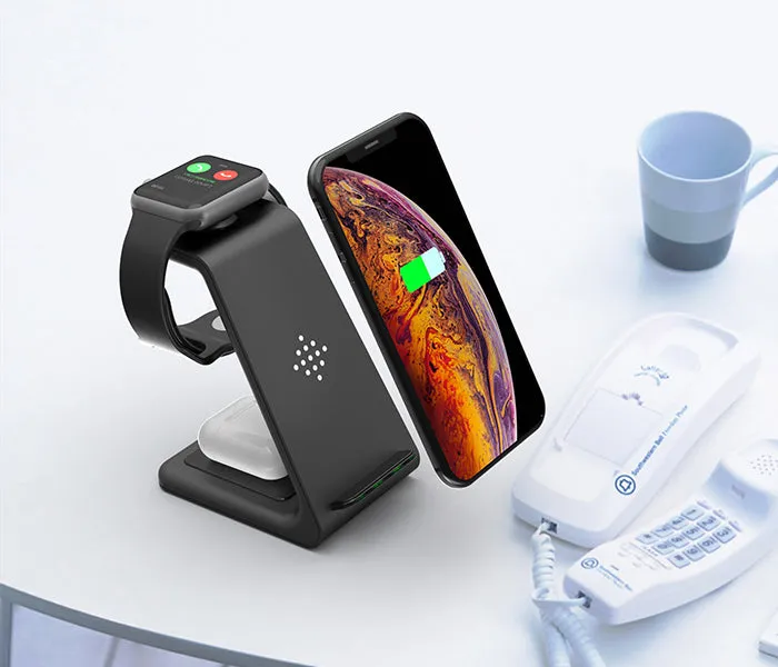 3 in1 Wireless Charger For iPhone 11/Xs AirPods Apple / Samsung