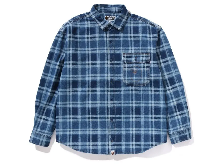 A BATHING APE  |Button-down Gingham Glen Patterns Tartan