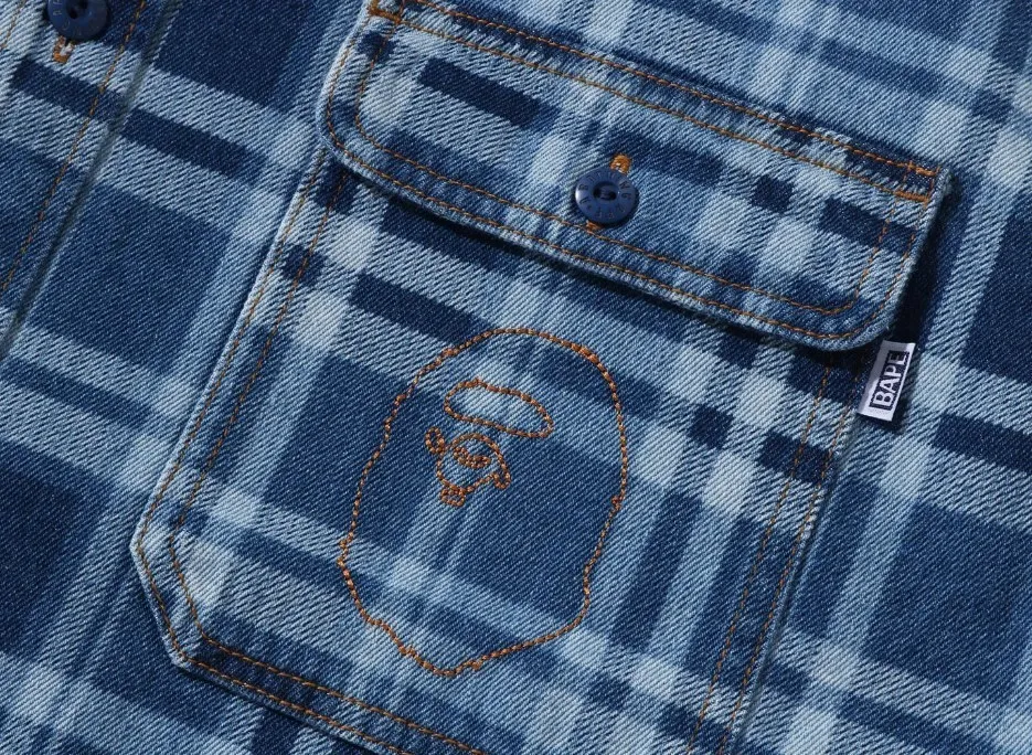 A BATHING APE  |Button-down Gingham Glen Patterns Tartan