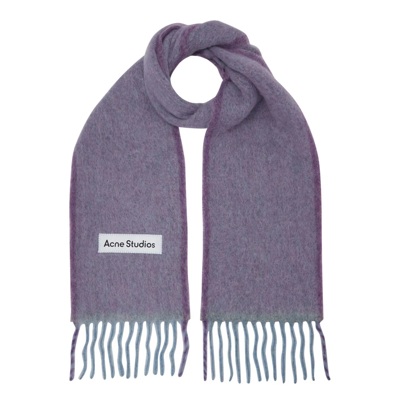 ACNE STUDIOS The Sustainable Edit Vally Logo Scarf - Lavender