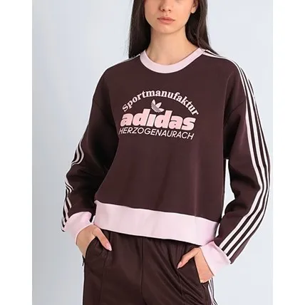 adidas  |Crew Neck Sweat Street Style Long Sleeves Plain Logo