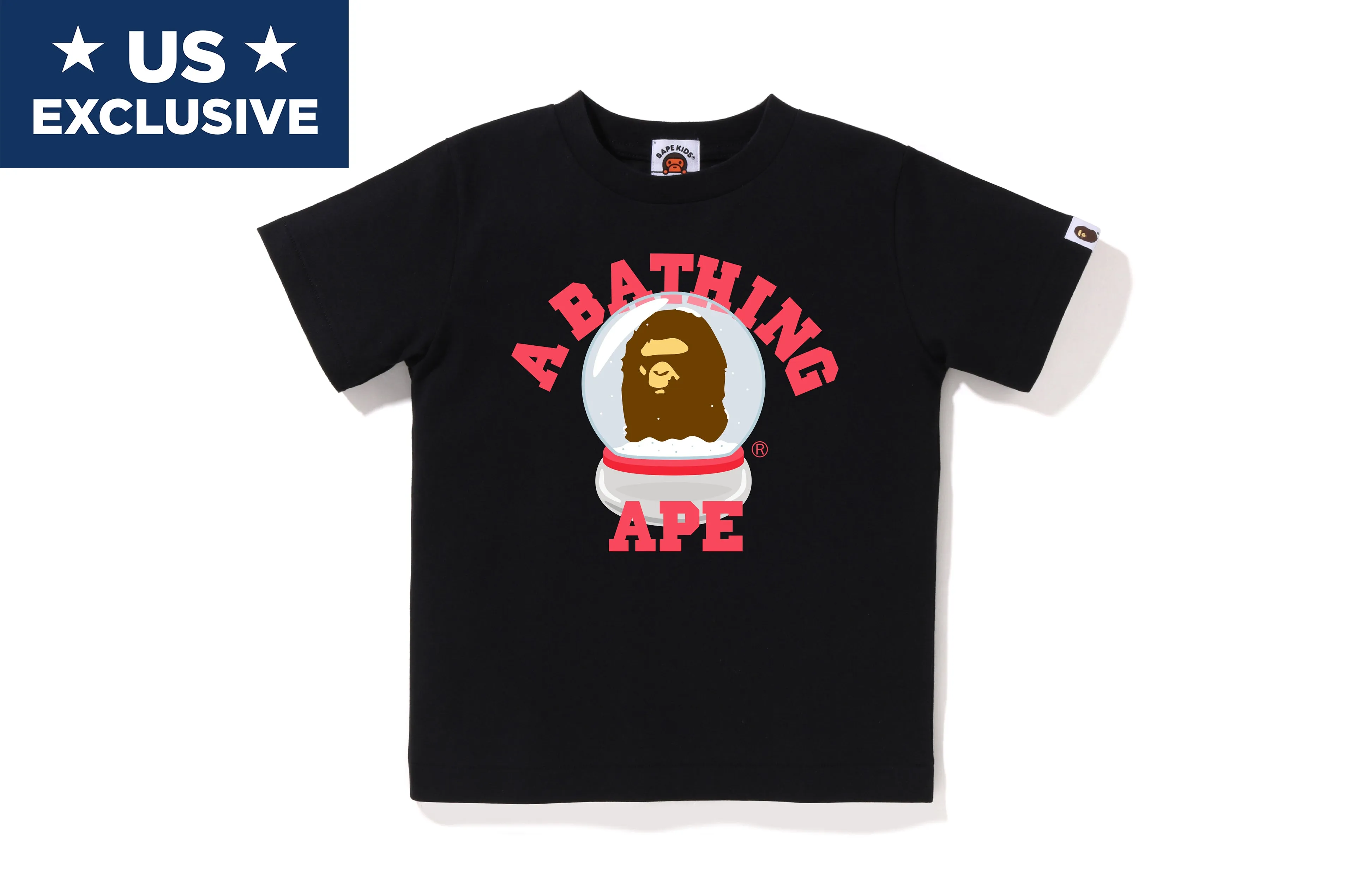 APE HEAD SNOW GLOBE COLLEGE TEE KIDS