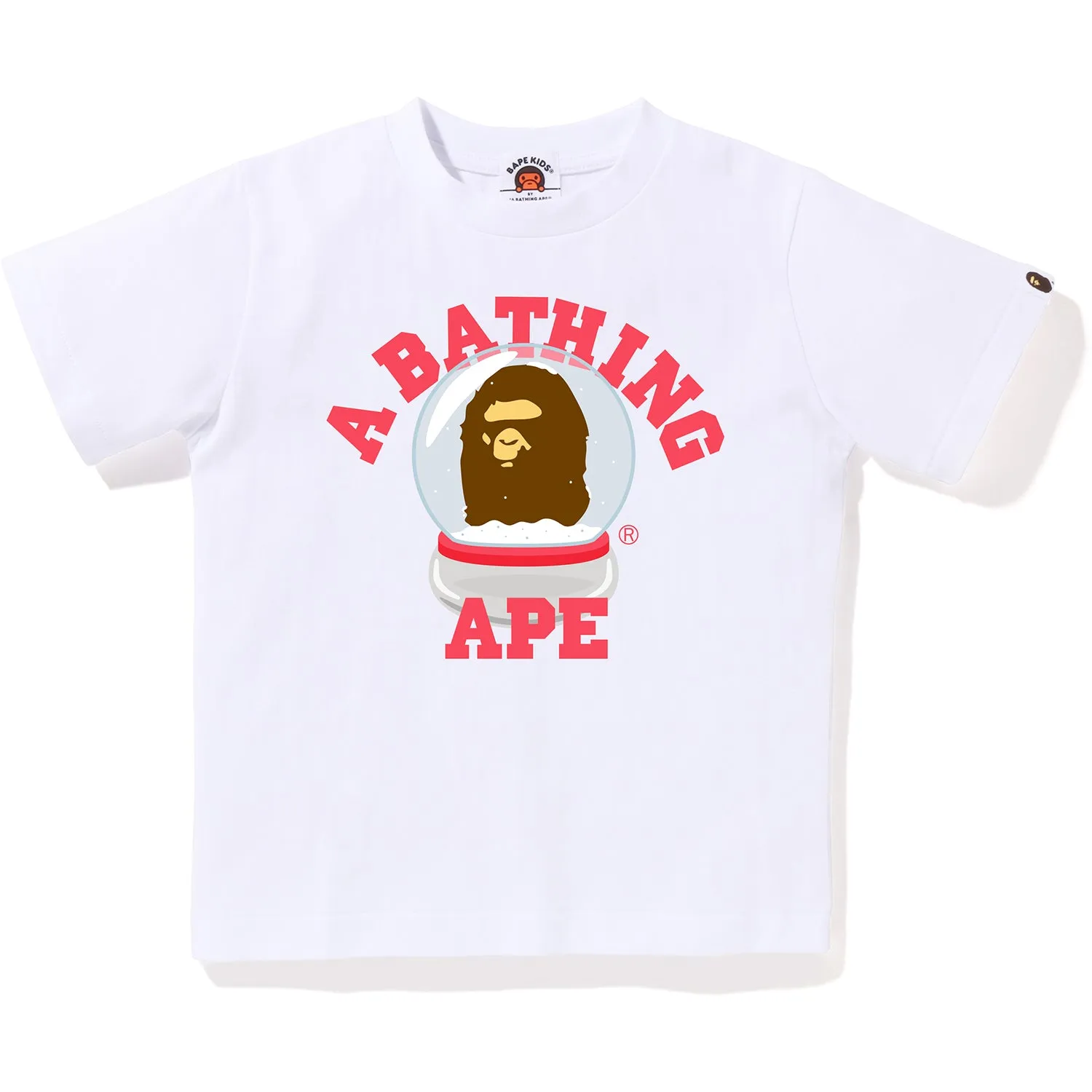 APE HEAD SNOW GLOBE COLLEGE TEE KIDS