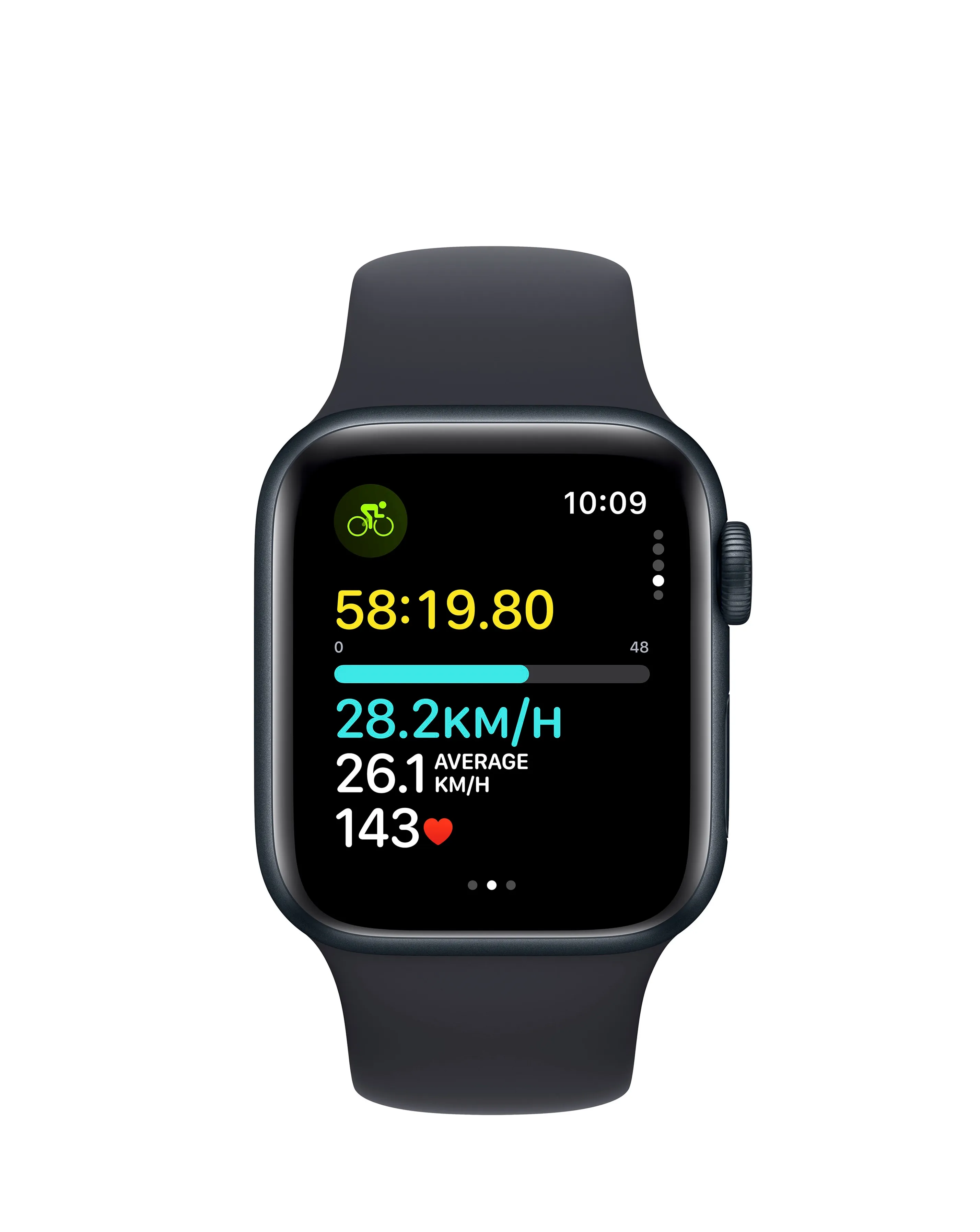 Apple Watch SE GPS 40mm Midnight Aluminium Case with Midnight Sport Band - M/L | Simply Be