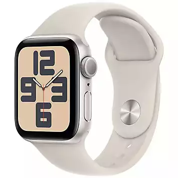 Apple Watch SE GPS 40mm Starlight Aluminium Case with Starlight Sport Band - S/M | Kaleidoscope