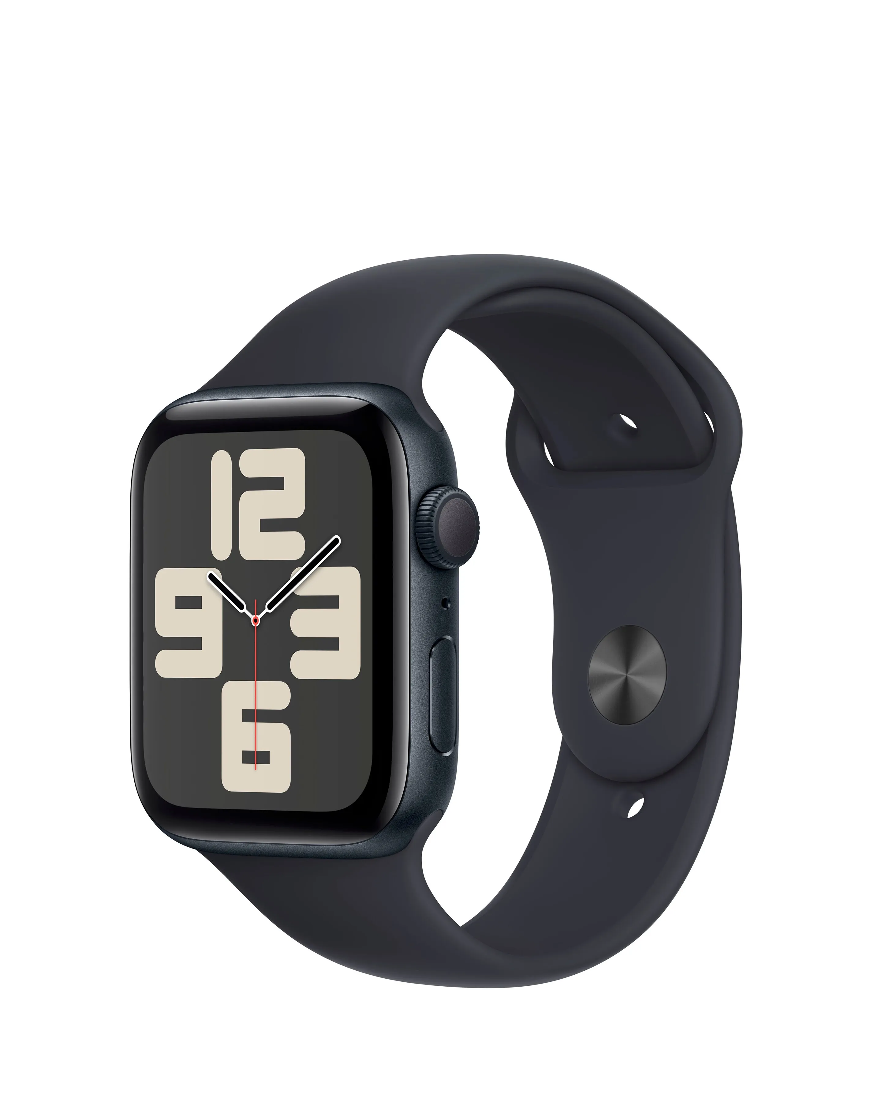 Apple Watch SE GPS 44mm Midnight Aluminium Case with Midnight Sport Band - M/L | Simply Be