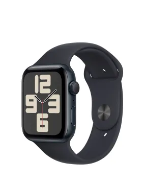 Apple Watch SE GPS 44mm Midnight Aluminium Case with Midnight Sport Band - S/M | Simply Be