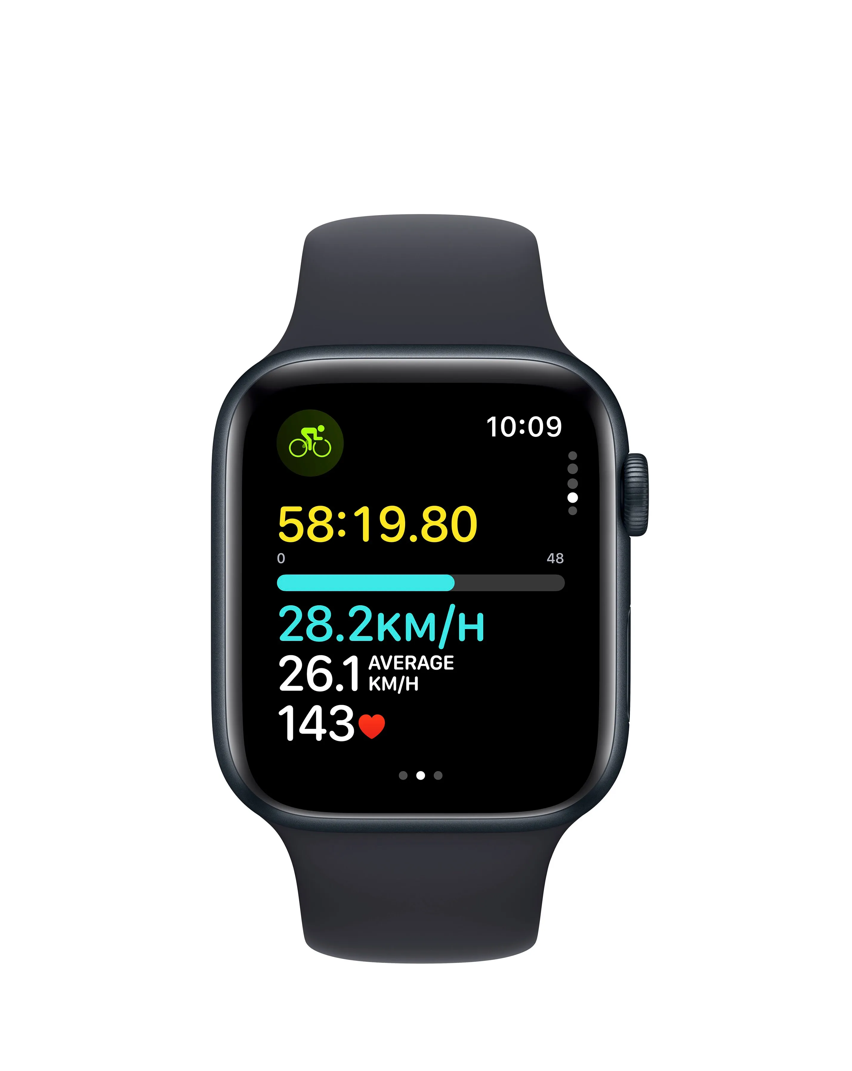 Apple Watch SE GPS 44mm Midnight Aluminium Case with Midnight Sport Band - S/M | Simply Be