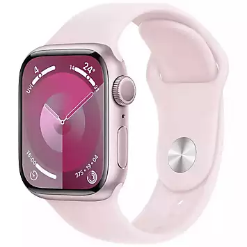 Apple Watch Series 9 GPS 41mm Pink Aluminium Case with Light Pink Sport Band - S/M | Kaleidoscope