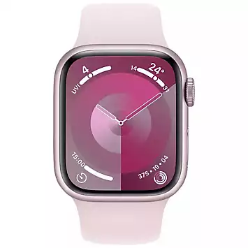 Apple Watch Series 9 GPS 41mm Pink Aluminium Case with Light Pink Sport Band - S/M | Kaleidoscope