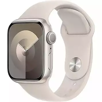 Apple Watch Series 9 GPS 41mm Starlight Aluminium Case with Starlight Sport Band - M/L | Kaleidoscope