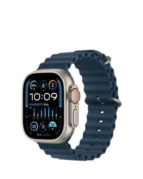 Apple Watch Ultra 2 GPS + Cellular, 49mm Titanium Case with Blue Ocean Band | Simply Be