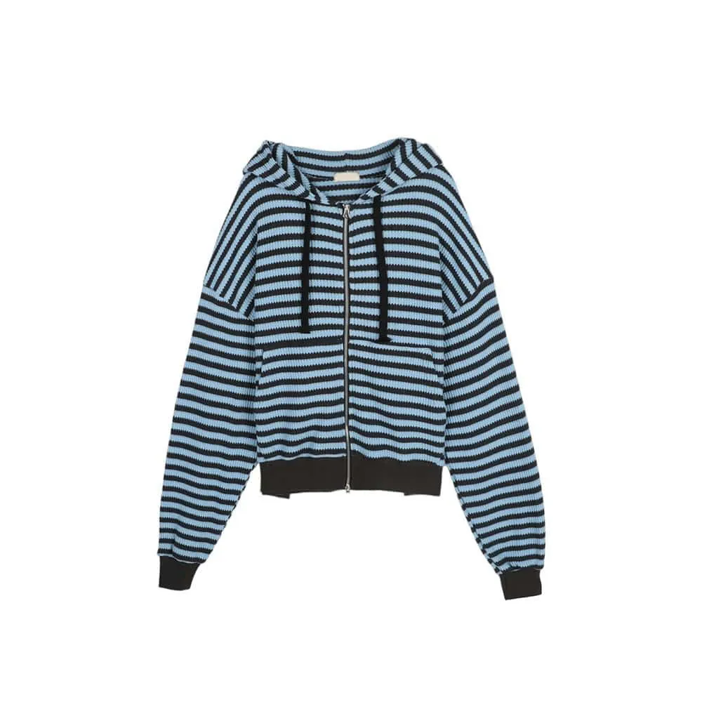 ASCLO  |Stripes Unisex Street Style Long Sleeves Oversized