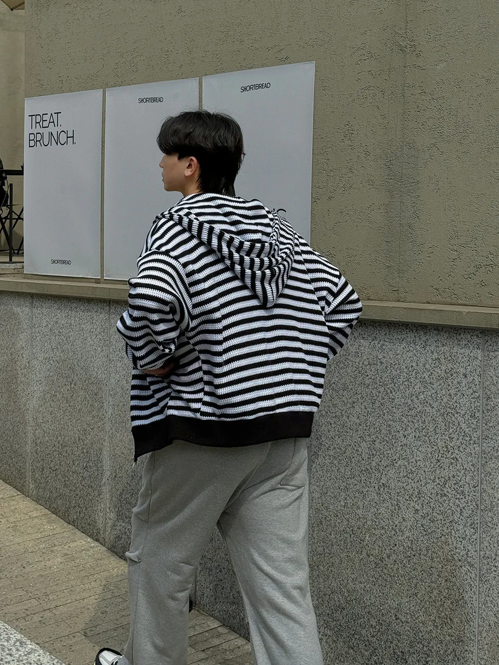 ASCLO  |Stripes Unisex Street Style Long Sleeves Oversized