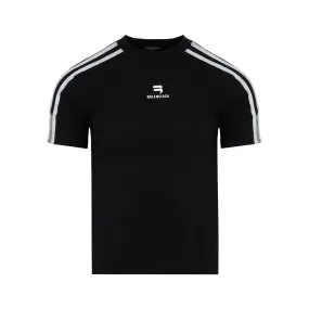 Balenciaga 3B Logo Embroidered Sporty T-Shirt