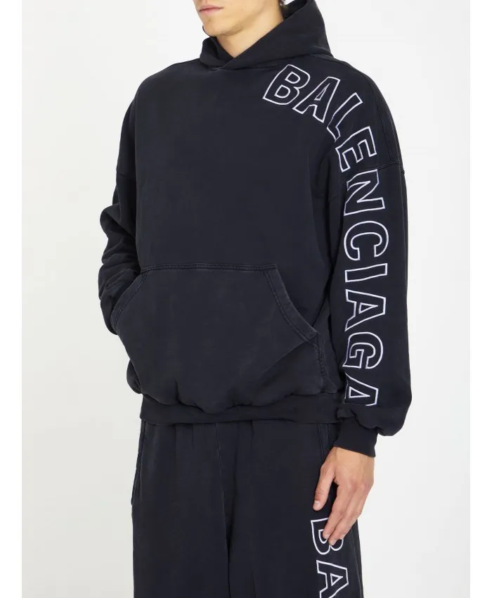 BALENCIAGA  |Street Style Long Sleeves Oversized Logo Luxury