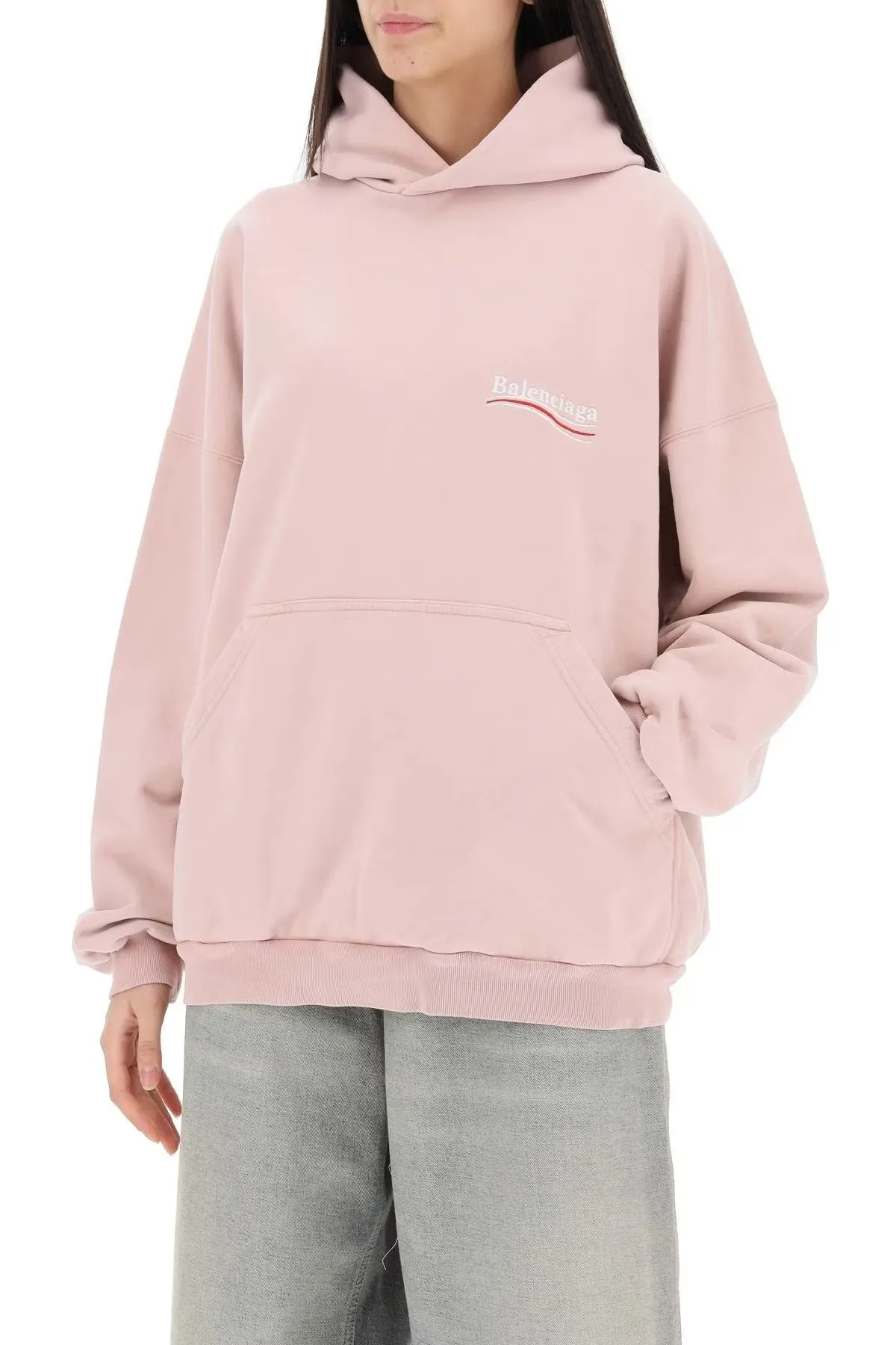 BALENCIAGA  |Street Style Long Sleeves Plain Cotton Oversized Logo