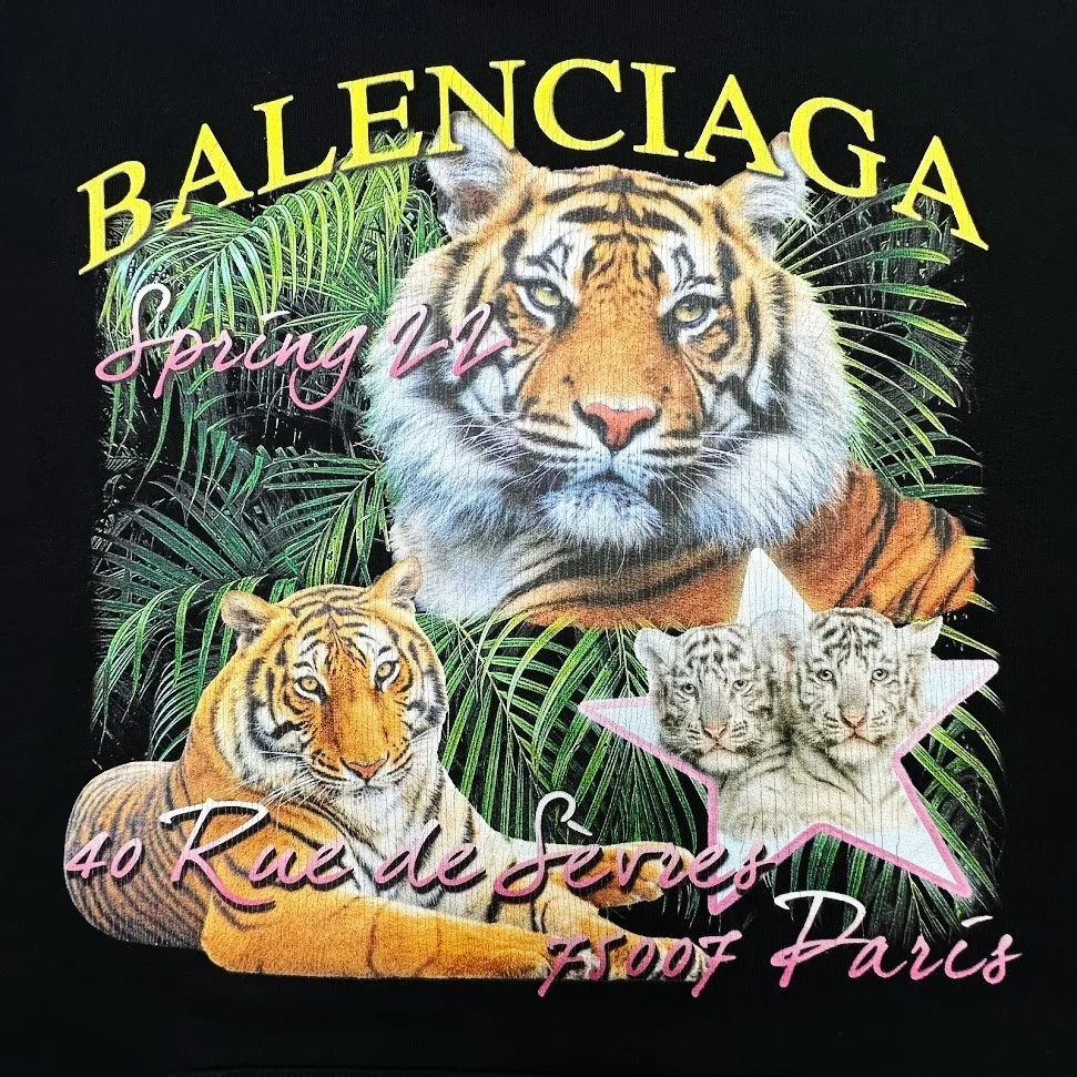 BALENCIAGA  |Unisex Street Style Long Sleeves Cotton Oversized Logo