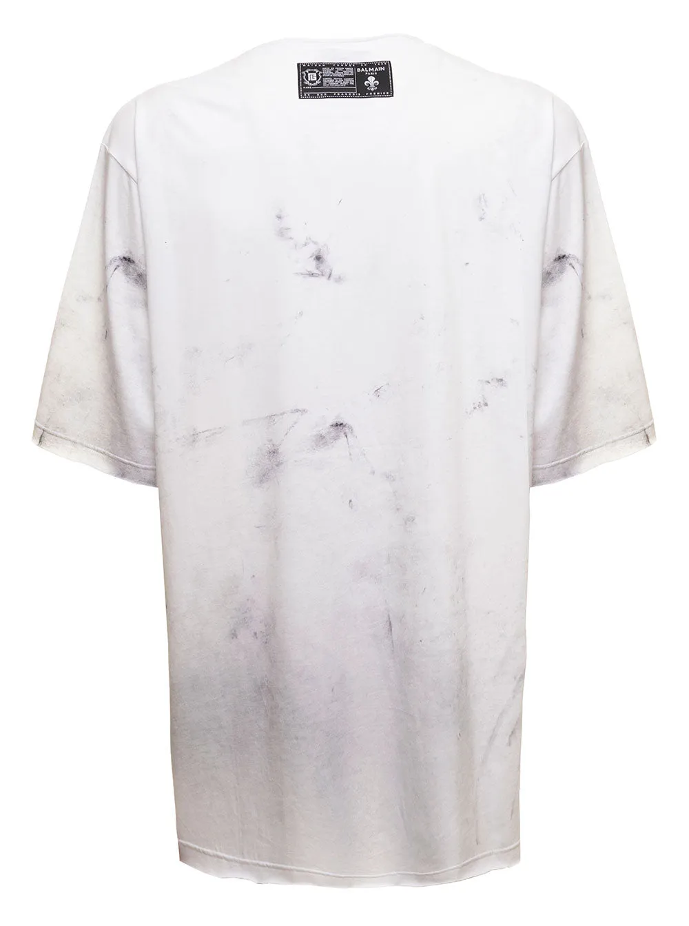 Balmain Distressed Graphic-Printed T-Shirt