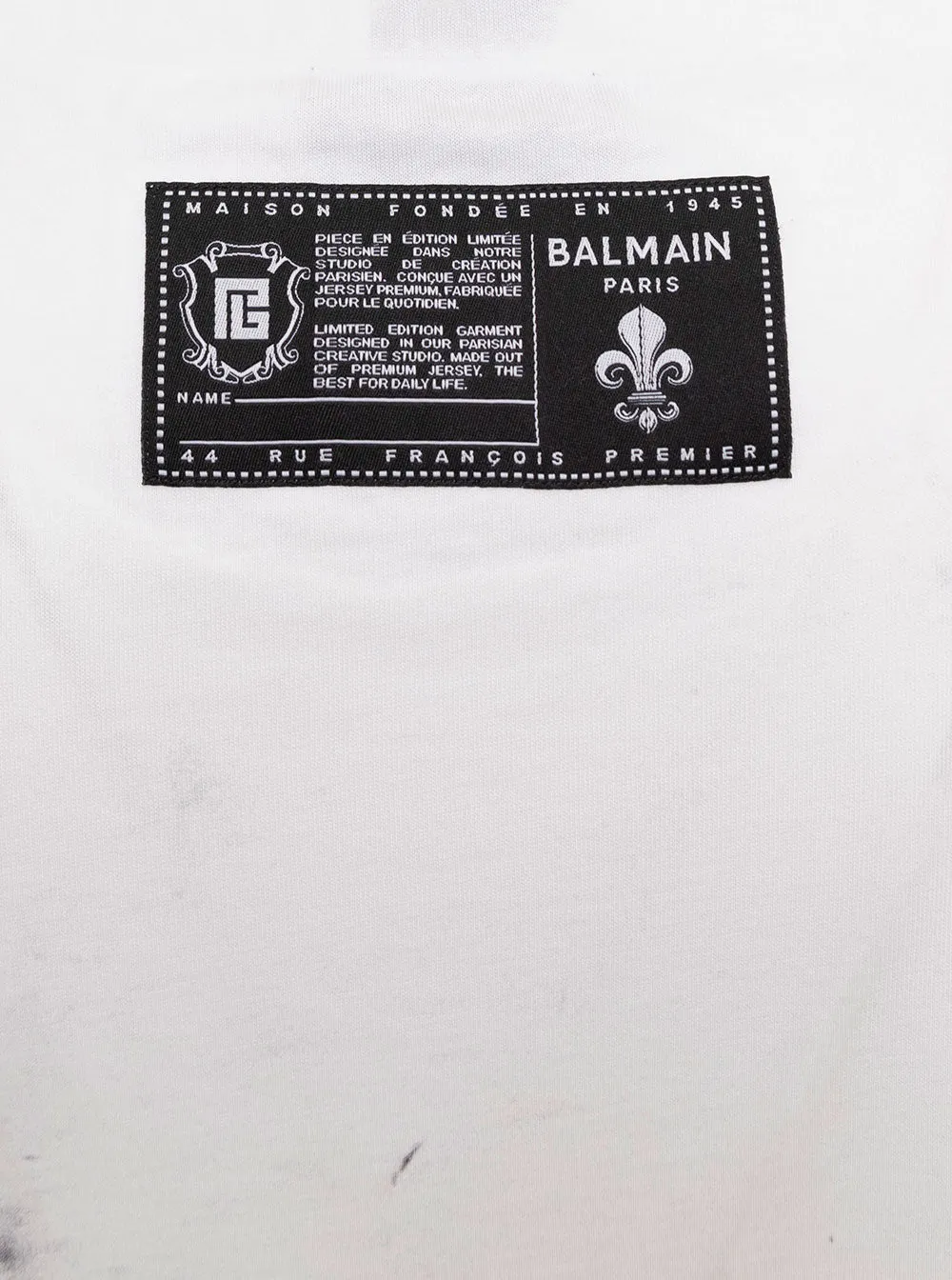 Balmain Distressed Graphic-Printed T-Shirt