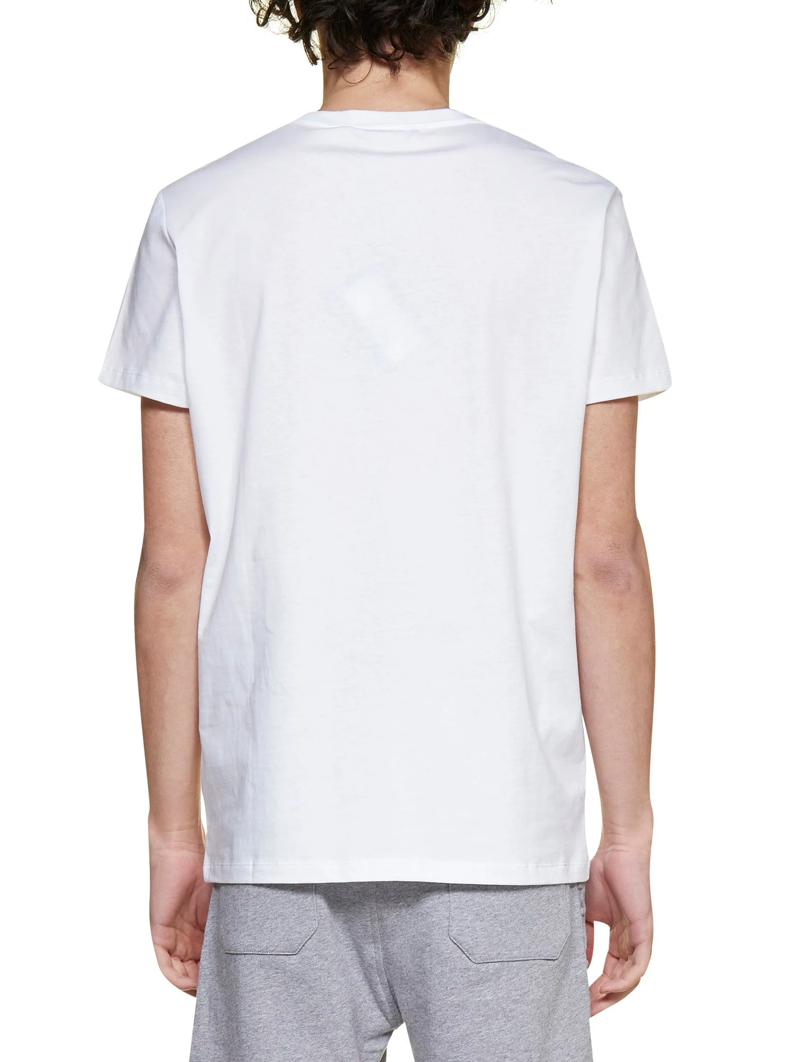 Balmain Flocked Logo Crewneck T-Shirt