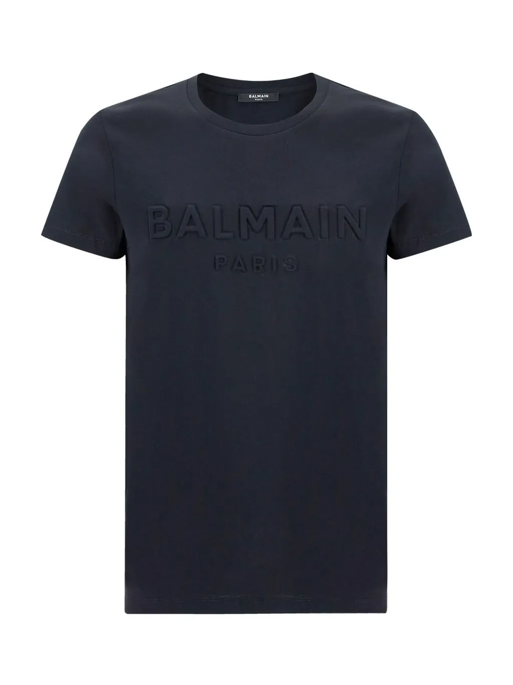 Balmain Logo Embossed Short-Sleeved T-Shirt