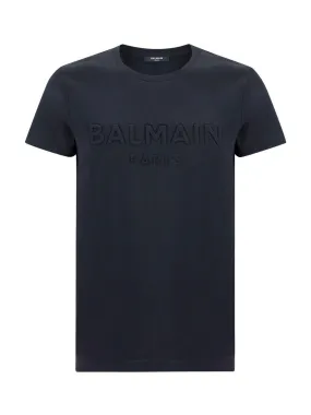 Balmain Logo Embossed Short-Sleeved T-Shirt