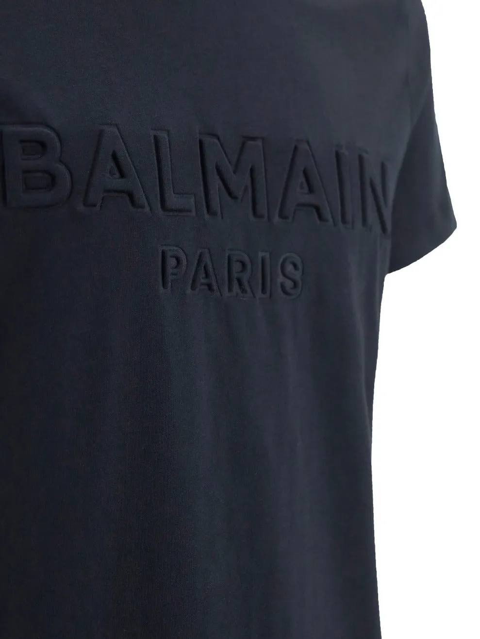 Balmain Logo Embossed Short-Sleeved T-Shirt