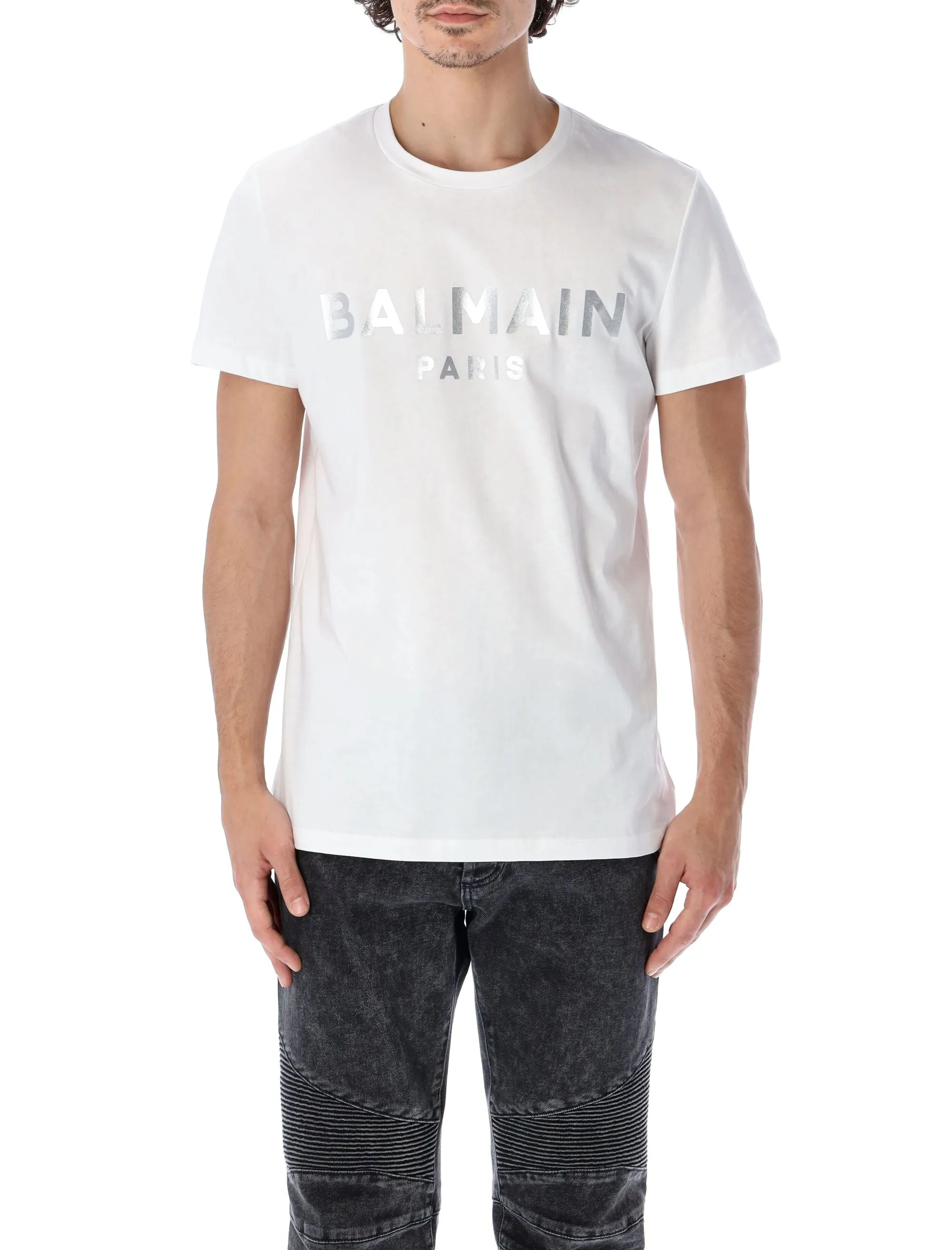 Balmain Logo Print Crewneck T-Shirt