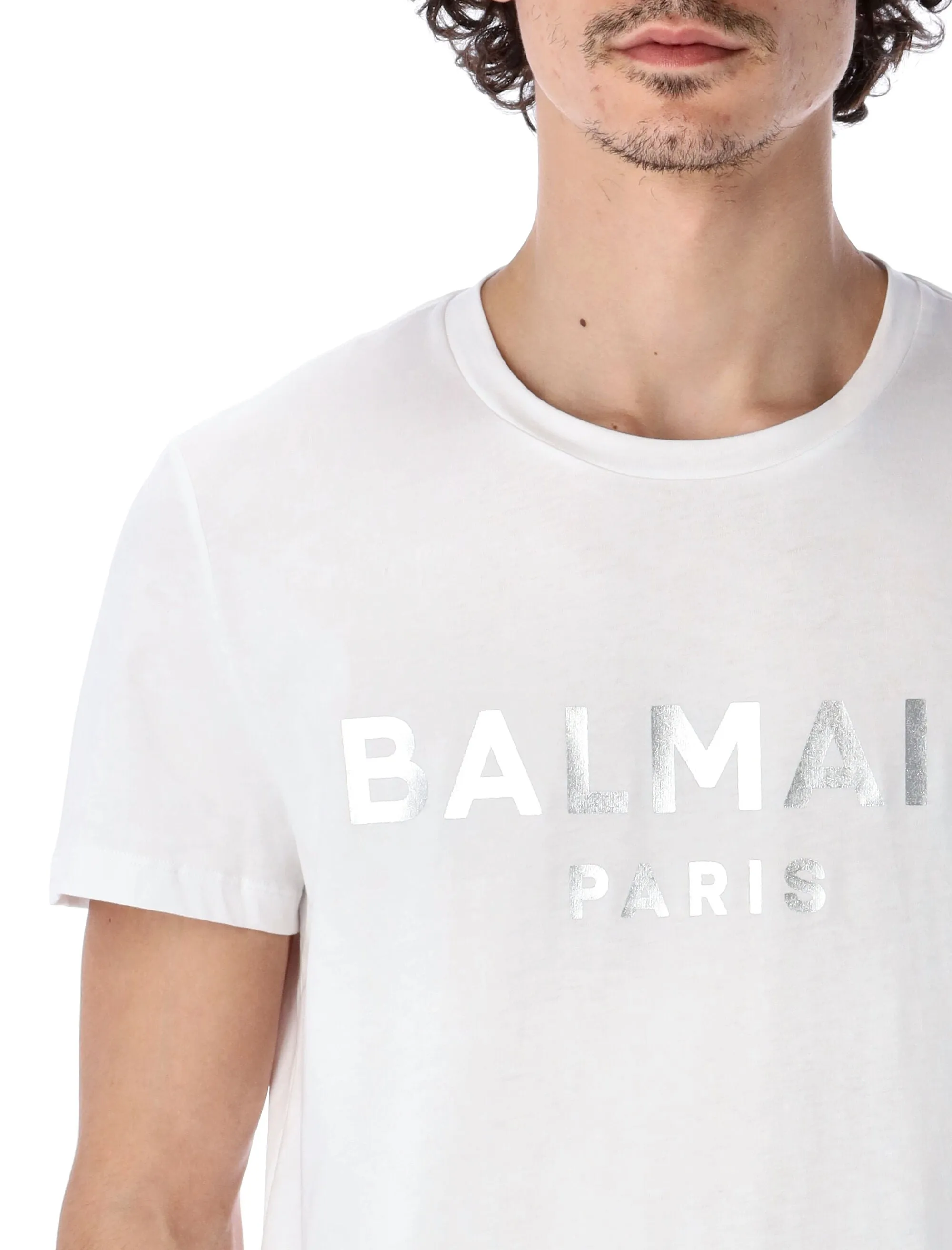 Balmain Logo Print Crewneck T-Shirt