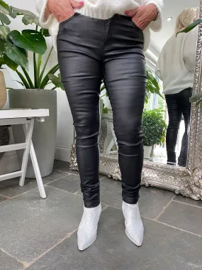 Black Coated Trousers