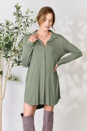 Cameron Button Down Shirt Dress