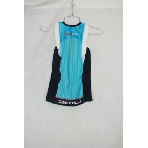 Castelli Womens Cycling Free W Tri Singlet Triathlon Size S New Color Blue