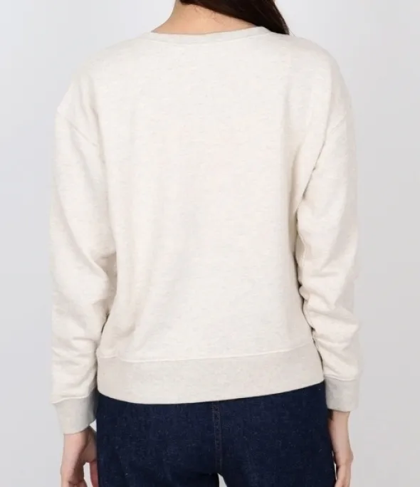 CELINE  |Crew Neck Street Style Long Sleeves Plain Cotton Logo