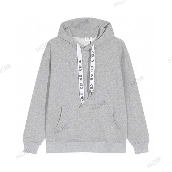 CELINE  |Loose hooded sweatshirt in cotton fleece