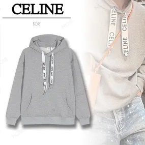 CELINE  |Loose hooded sweatshirt in cotton fleece