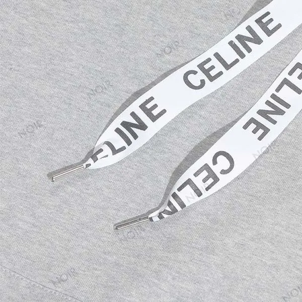 CELINE  |Loose hooded sweatshirt in cotton fleece