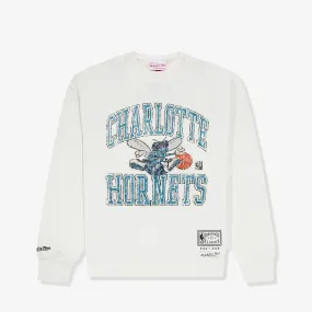 Charlotte Hornets Ivy Arch Crew Sweatshirt - Vintage White