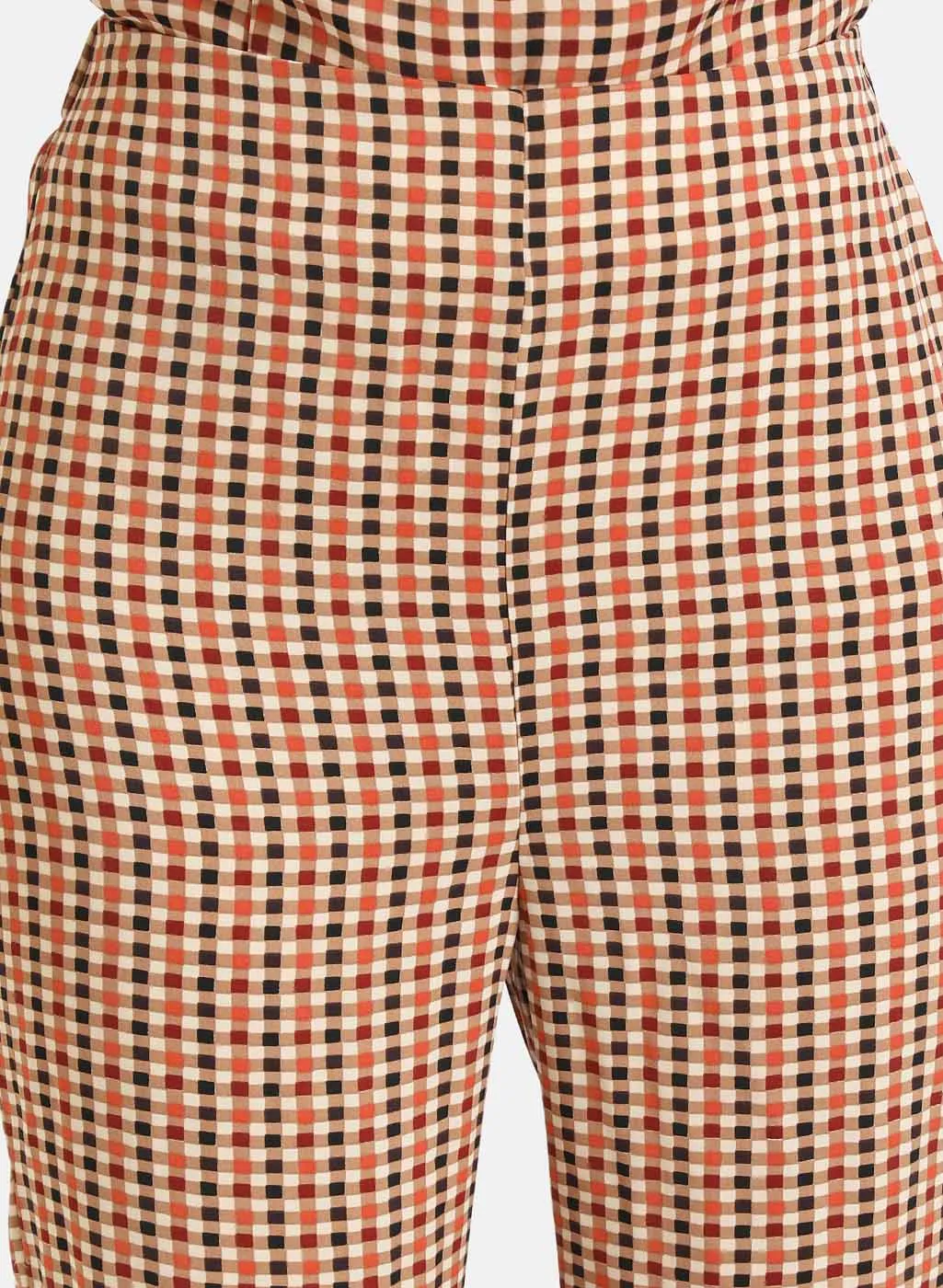 Checked Flowy Trousers