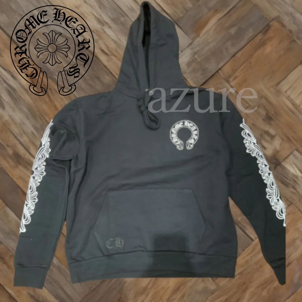 CHROME HEARTS  |Unisex Street Style Long Sleeves Plain Logo Hoodies