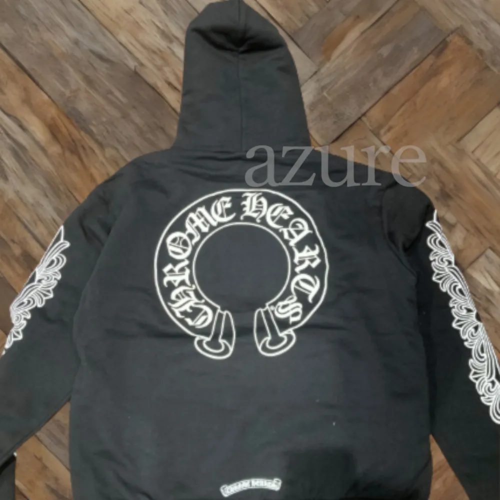 CHROME HEARTS  |Unisex Street Style Long Sleeves Plain Logo Hoodies