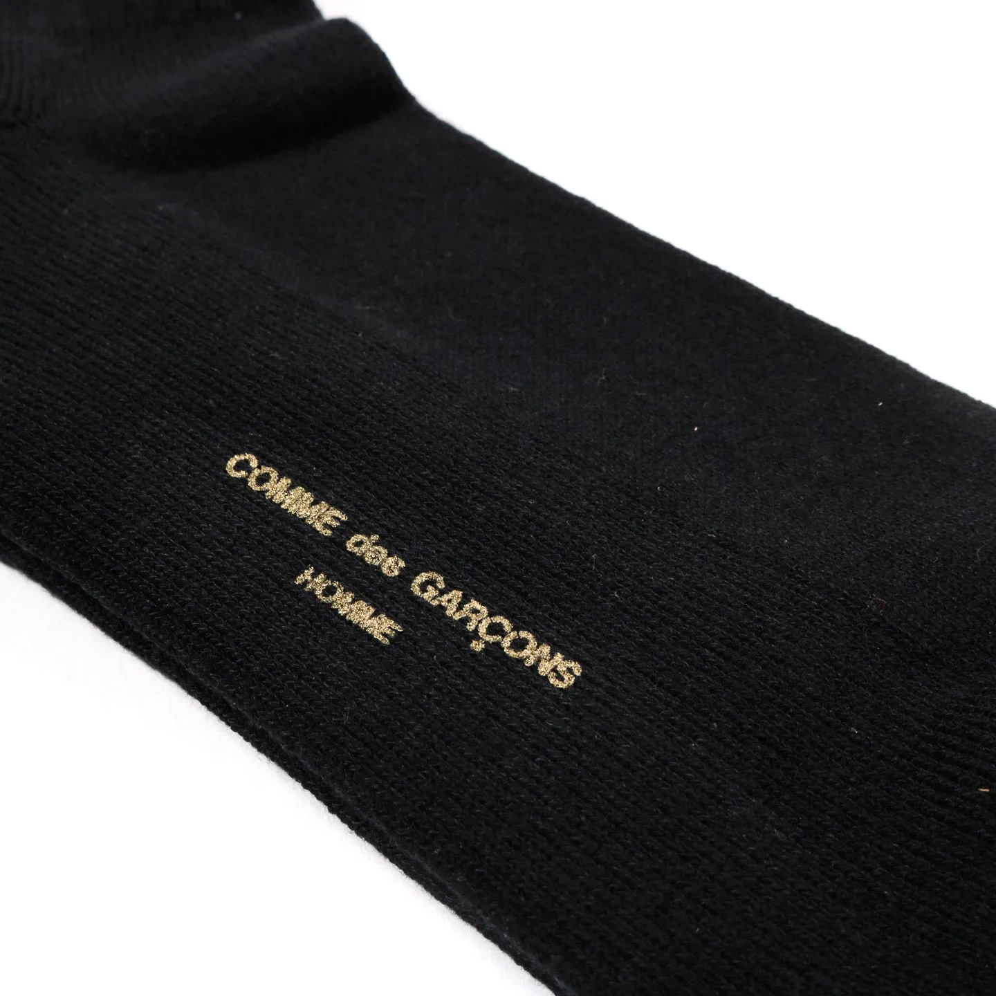 COMME DES GARCONS HOMME K501 LOGO SOCKS BLACK