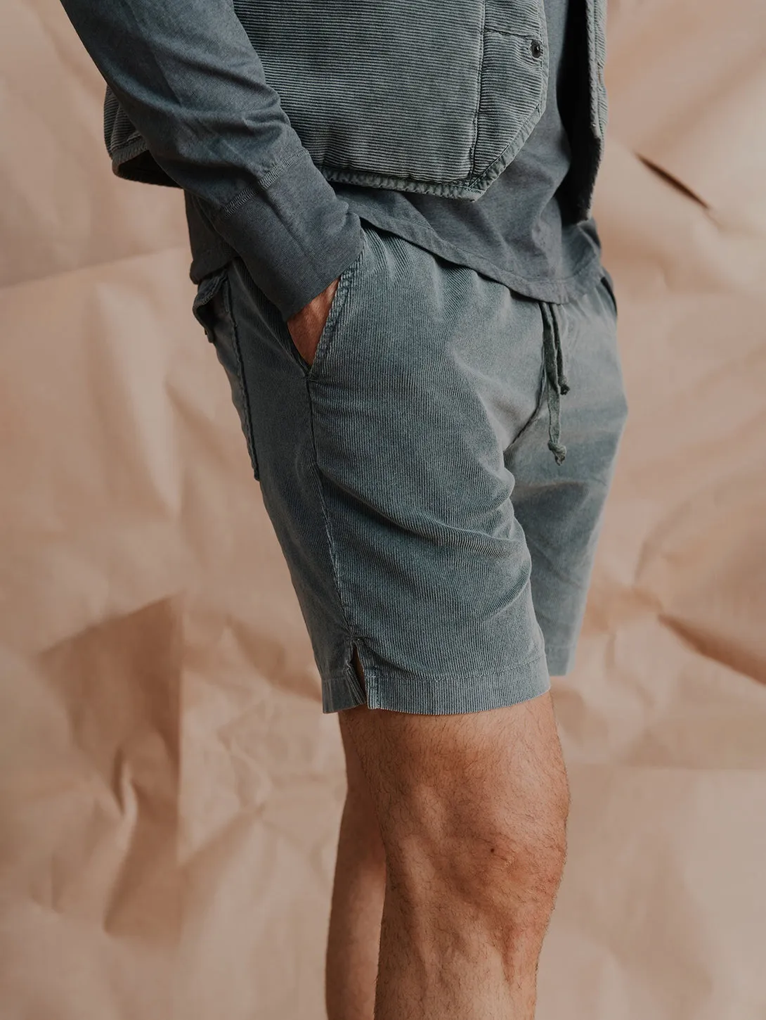 Corduroy Easy Short - Petrol